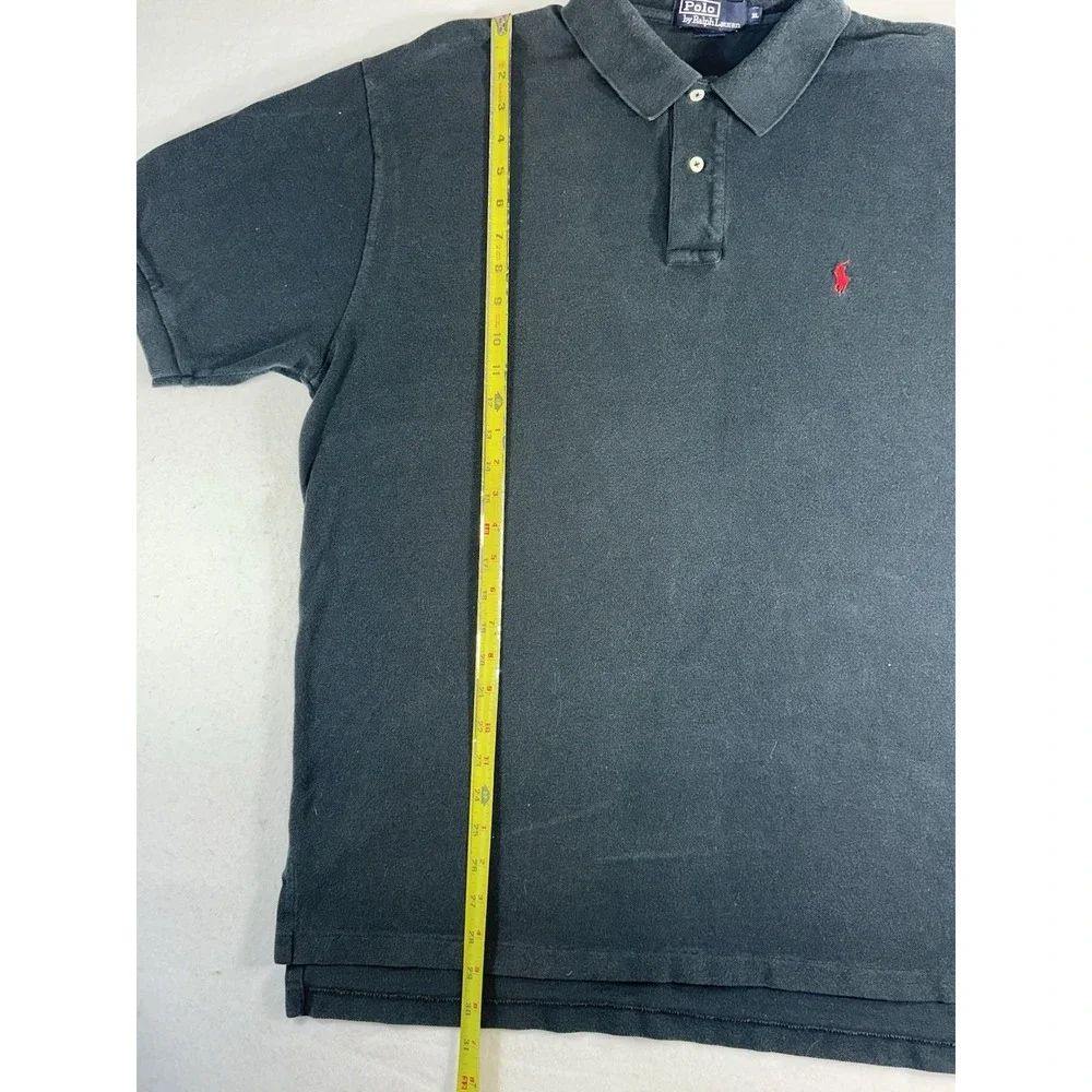 Polo by Ralph Lauren Mens Black Short Sleeve Cotton Polo Shirt XL